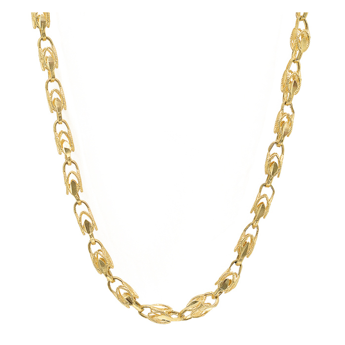 14k Solid Yellow Gold Turkish Style Chain Necklace | Gavelli Jewelers ...