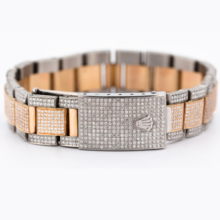 Men's Rolex Link Bracelet 18 Karat | Bracelets for men, Gold chains for  men, Mens gold bracelets