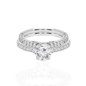 Ladies Diamond Ring 2-piece 0.85tcw, 14k White Gold, 2.8g